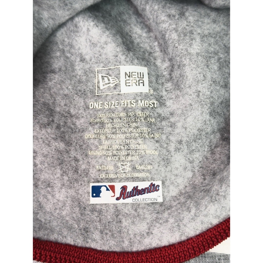 Cincinnati Reds Beanie Hat New Era Authentic Collection Red MLB OSFM Knit Cap Nw - Picture 9 of 9